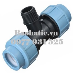 Tê ren ngoài vặn ren nối nhanh HDPE D20, D25, D32, D40, D50, D63, D75, D90, D110